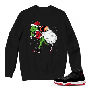 Jordan 11 Bred Sweatshirts black - Sneakerhead Grinch