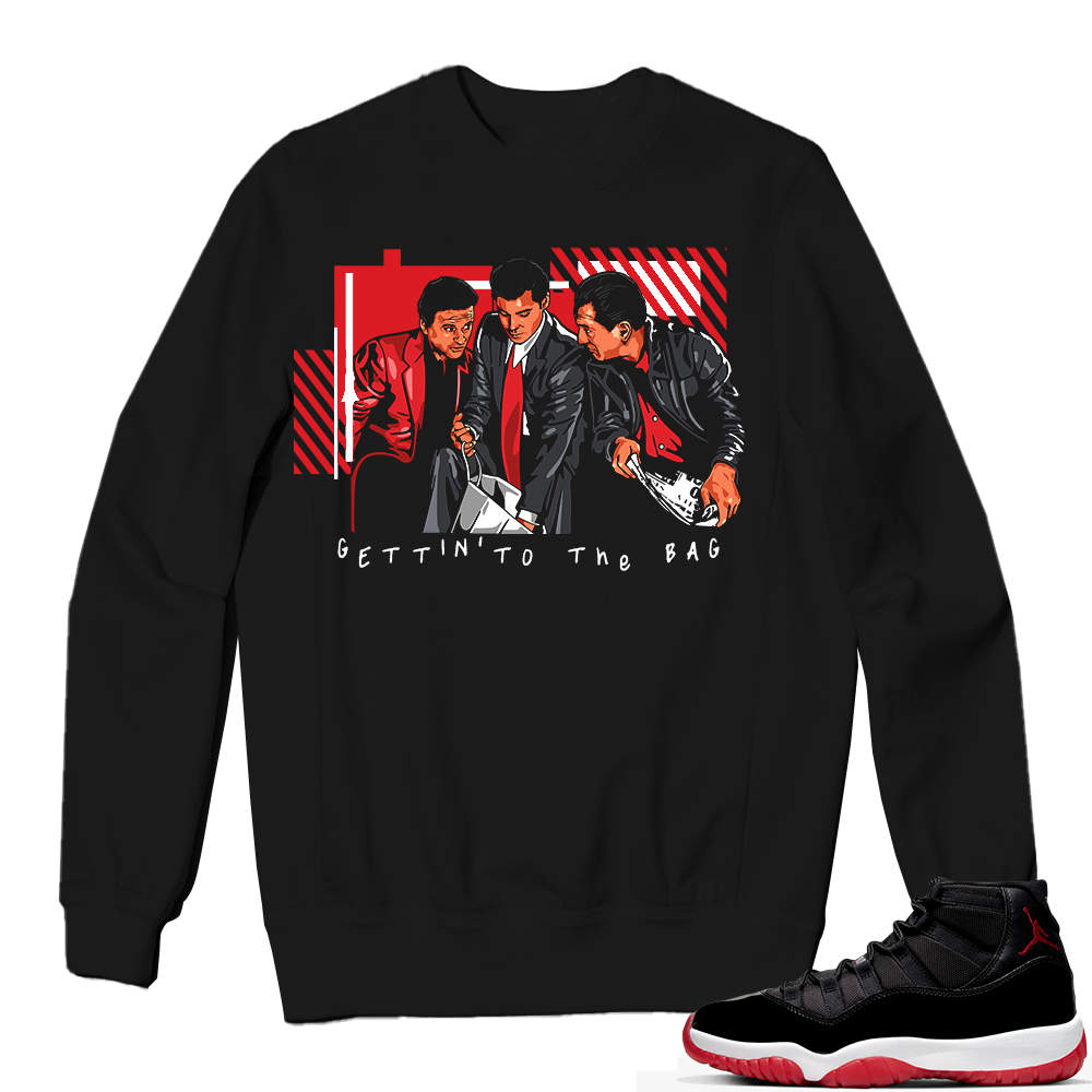 Jordan 11 Bred Sweatshirts black - Gettin To The Bag