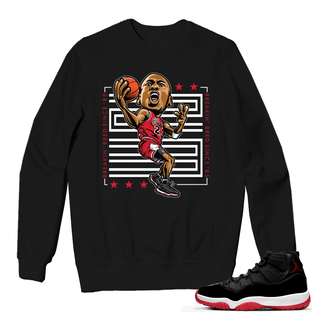 Jordan 11 Bred Sweatshirts black - MJ Breakin Bred