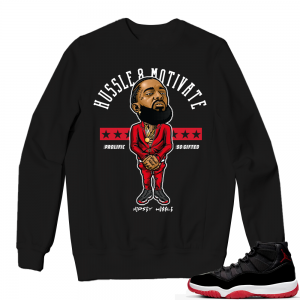 Jordan 11 Bred Sweatshirts black - Nipsey Hussle & Motivate