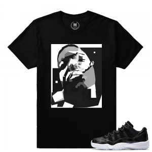 Match Air Jordan 11 Barons | Biggie Smalls | Black T shirt