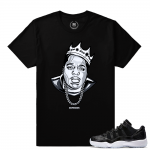 Match Air Jordan 11 Barons | Biggie Statue | Black T shirt