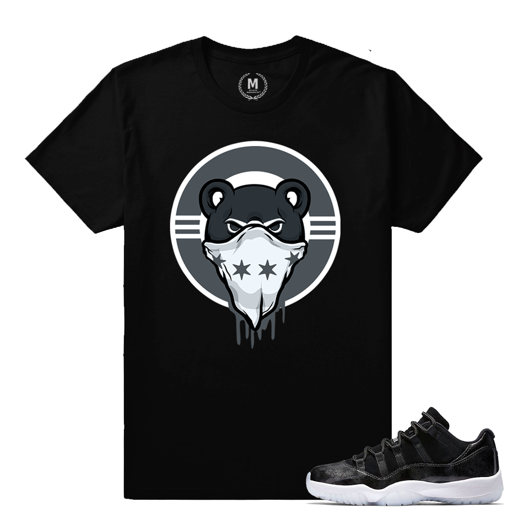 Match Air Jordan 11 Barons | Cubs Alternate Logo | Black T shirt