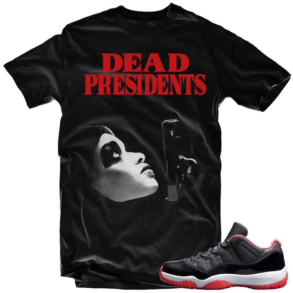 Jordan 11 Bred Low shirt to match 'Dead Presidents' Black Sneaker Tees