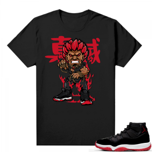 Jordan 11 Bred shirt black - Akuma