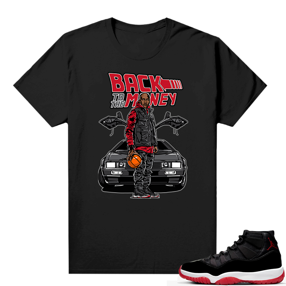 Jordan 11 Bred shirt black - Back to the Money