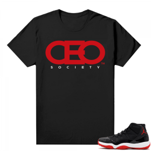 Jordan 11 Bred shirt Black - CEO Society