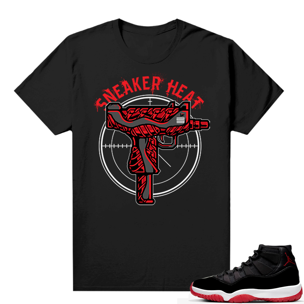 Jordan 11 Bred shirt black - Sneaker Heat