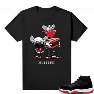 Jordan 11 Bred shirt black - Sneaker Heist