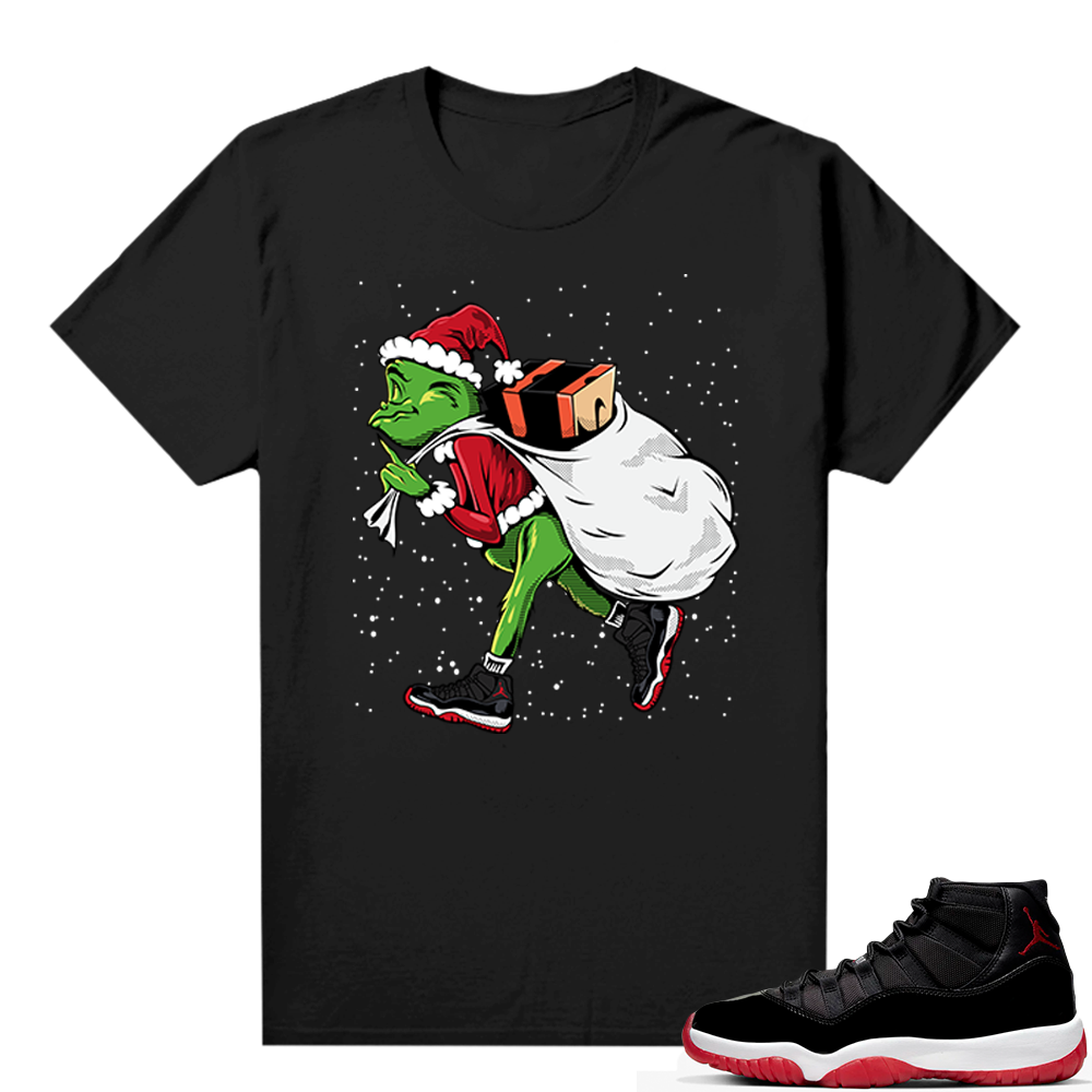 Jordan 11 Bred shirt black - Sneakerhead Grinch