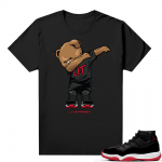 Jordan 11 Bred shirt black -Dabbin Bear