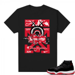 Jordan 11 Bred shirt black - Designer Mashup