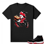 Jordan 11 Bred shirt black - Double Up