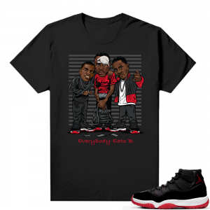 Jordan 11 Bred shirt black - Everybody Eats B