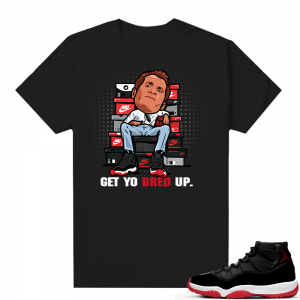 Jordan 11 Bred shirt black - Get Yo Bred Up