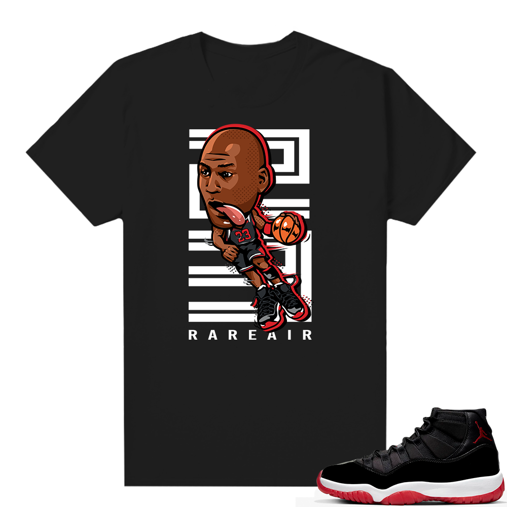 Jordan 11 Bred shirt black - MJ Toon