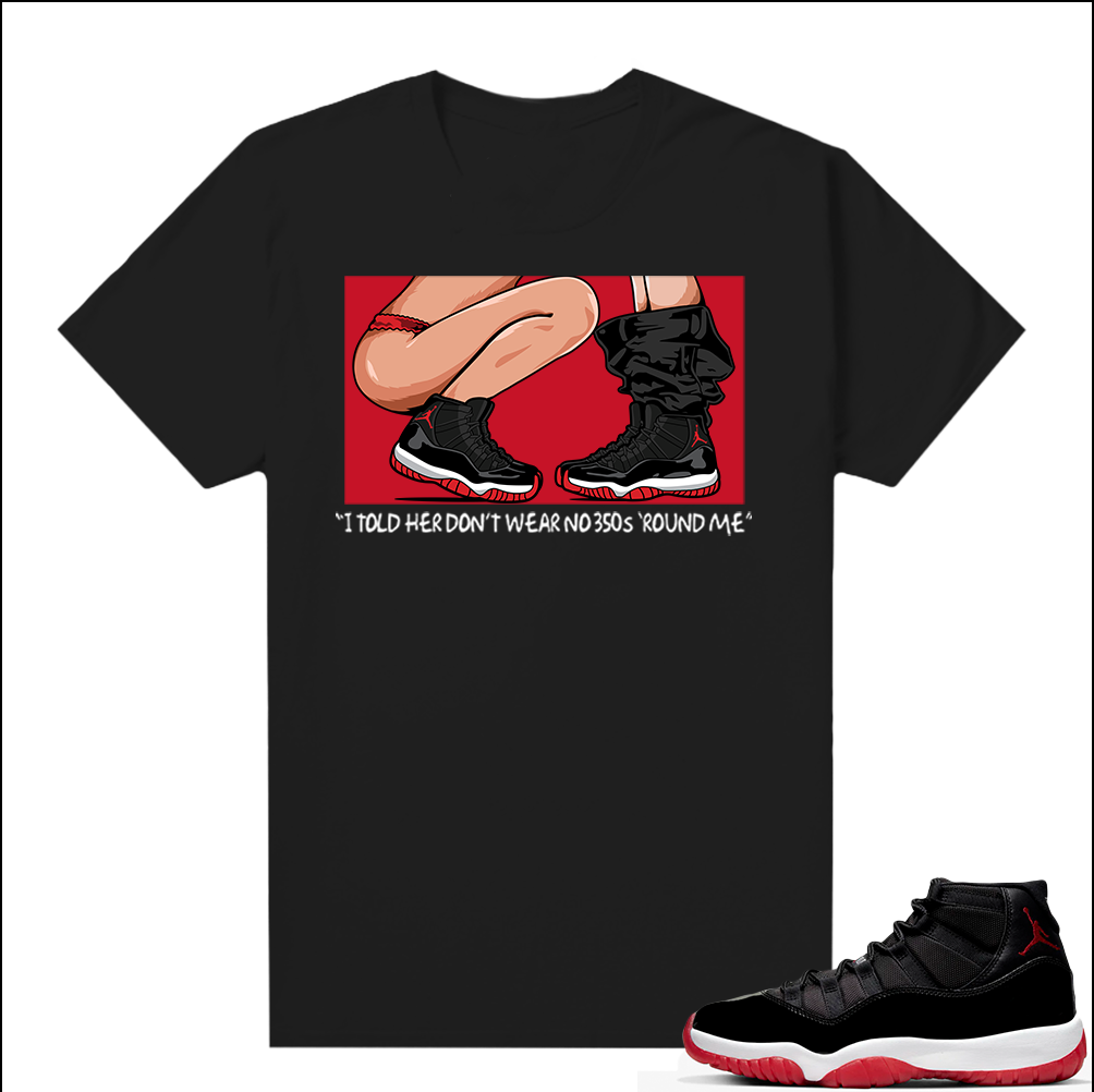 Jordan 11 Bred shirt black - No 350s