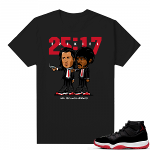 Jordan 11 Bred shirt black - EZEKIEL 25:17