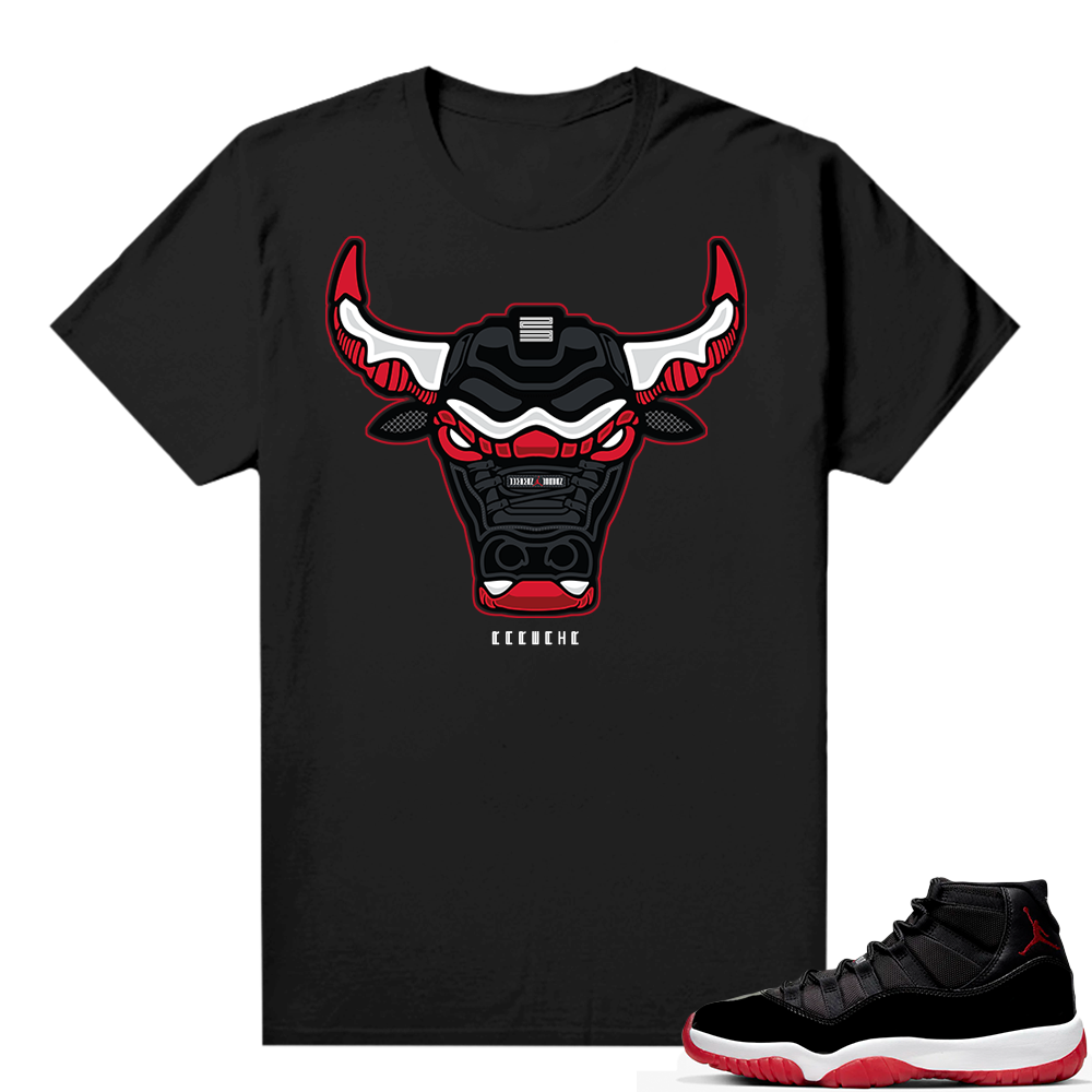 Jordan 11 Bred shirt black - Rare Air Bull