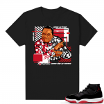 Jordan 11 Bred shirt black - Shoes So Fresh