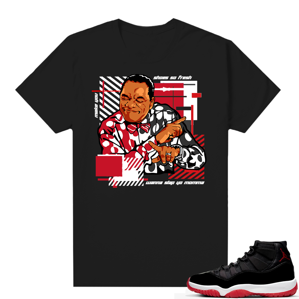 Jordan 11 Bred shirt black - Shoes So Fresh