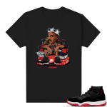 Jordan 11 Bred shirt black - Sneaker King