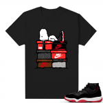 Jordan 11 Bred shirt black - Sneakerhead Snoopy