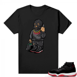 Jordan 11 Bred shirt black - Trap Bear