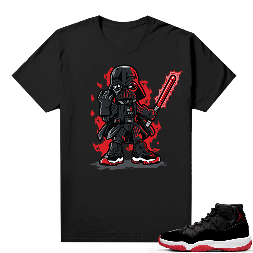 Jordan 11 Bred shirt black - Vader Toon