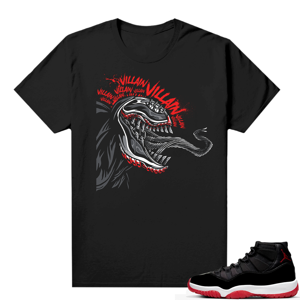 Jordan 11 Bred shirt black - Venom