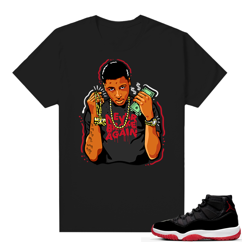 Jordan 11 Bred shirt black - Young Boy