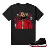 Jordan 11 Bred shirt black - Nipsey Tribute