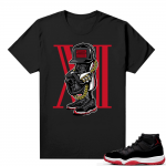 Jordan 11 Bred shirt black - Sneakerhead 11