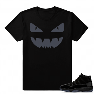 Jordan 11 Cap and Gown Designer Monster Shirt  Black tee