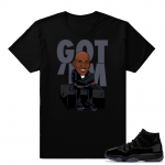 Jordan 11 Cap and Gown GOT EM shirt  Black tee