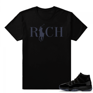 Jordan 11 shirts to match  Country Club Rich  Black tee