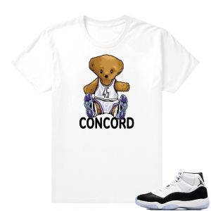 Concord 11 Jordan | Concord Bear | White shirt