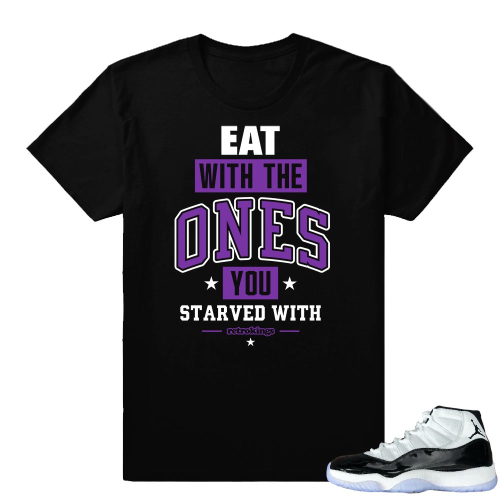 Jordan 11 Concord Eat Shirt | Black shirt