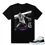 Jordan 11 Concord Match Jordan shirt | MJ Handles | Black shirt