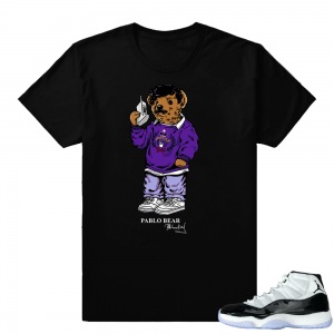 Jordan 11 Concord Pablo Bear shirt | Black shirt