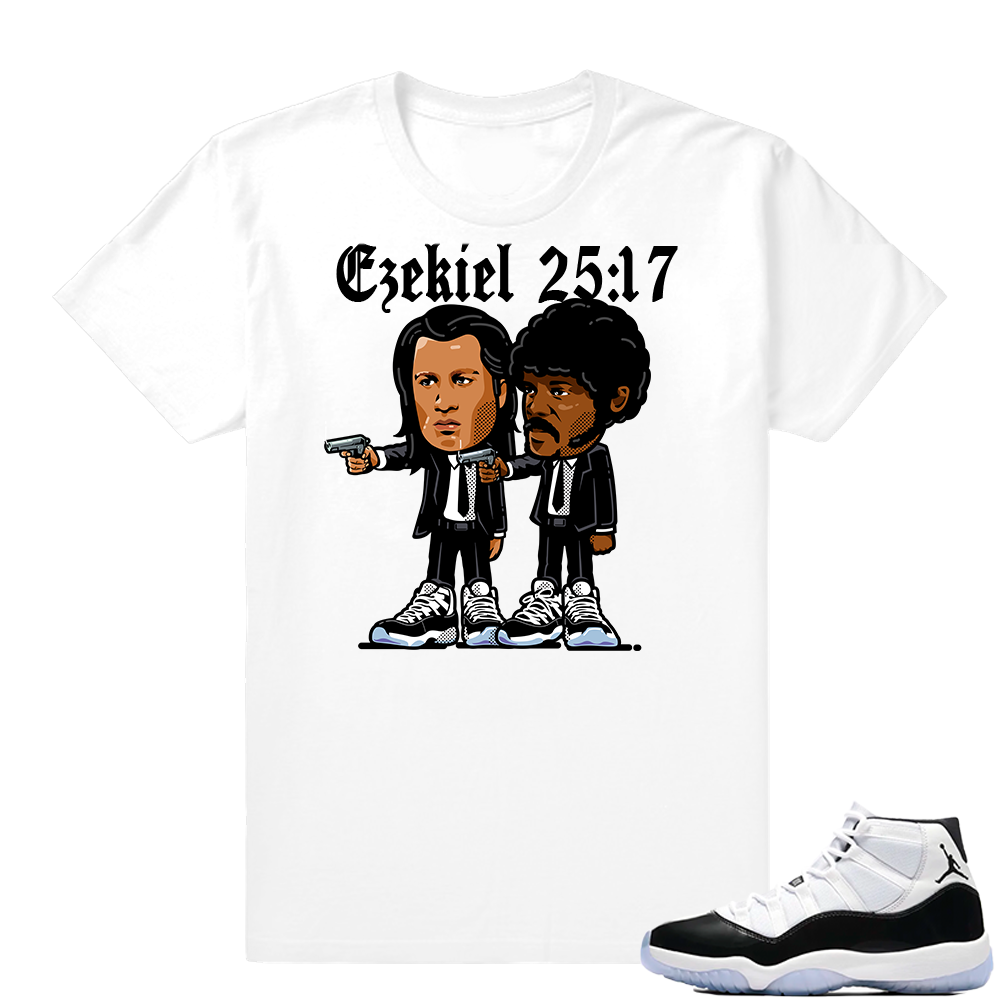 Concord 11 Jordan | Ezekiel 25:17 | White shirt