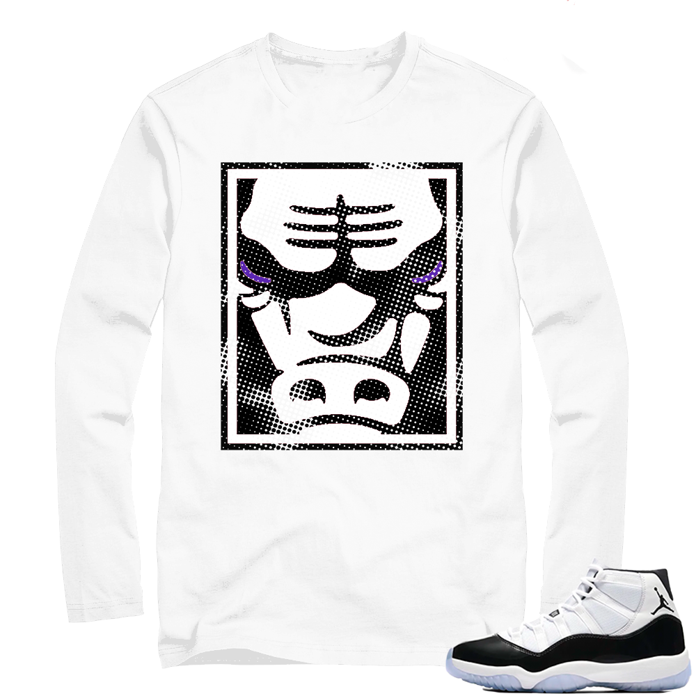 Jordan 11 Concord | Bull Face | White Long Sleeve shirt