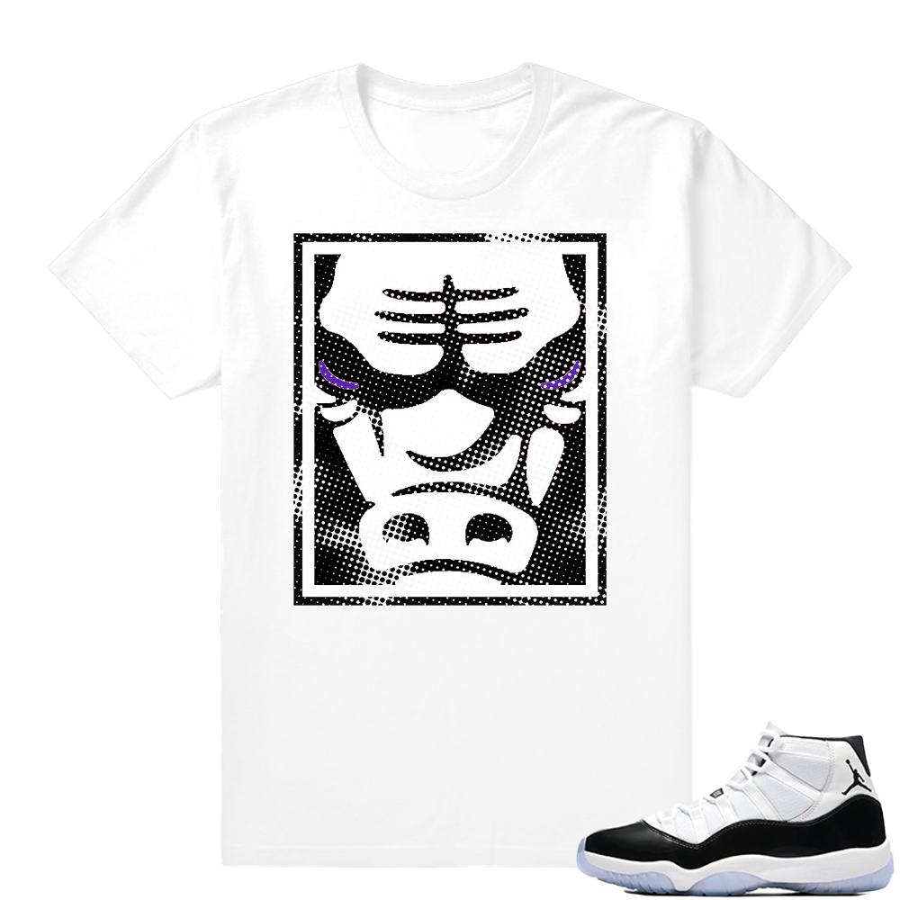 Concord 11 Jordan | Bull Face | White shirt