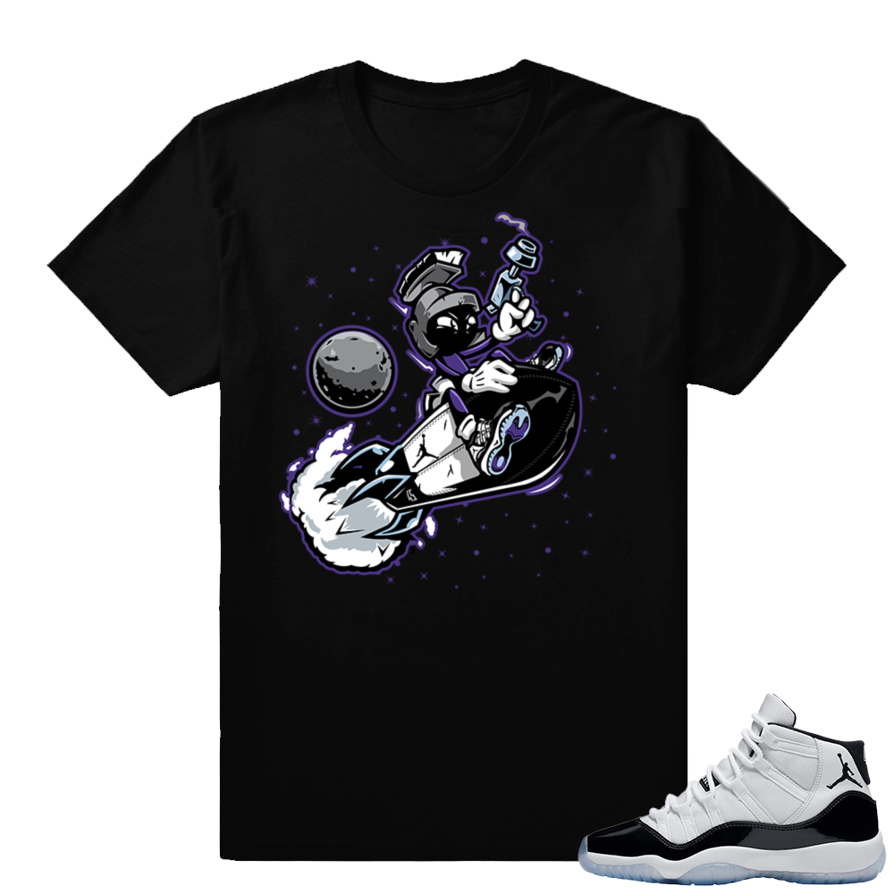 Jordan 11 Concord shirt Martian Rocket | Black shirt