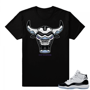 Jordan 11 Concord shirt  | Rare Air Bull | Black shirt