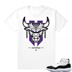 Concord 11 Jordan | Retro Bull | White shirt