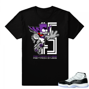 Jordan 11 Concord sneaker tees shirt | Bartman 45 | Black shirt