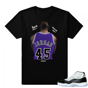 Jordan 11 Concord t-shirt Jordan 45 | Back Like | Black shirt