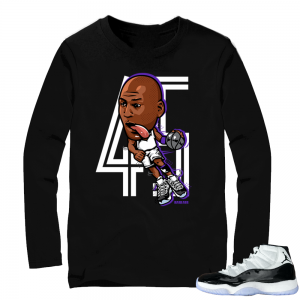 Jordan 11 Concord | MJ 45 Toon | Black Long Sleeve shirt