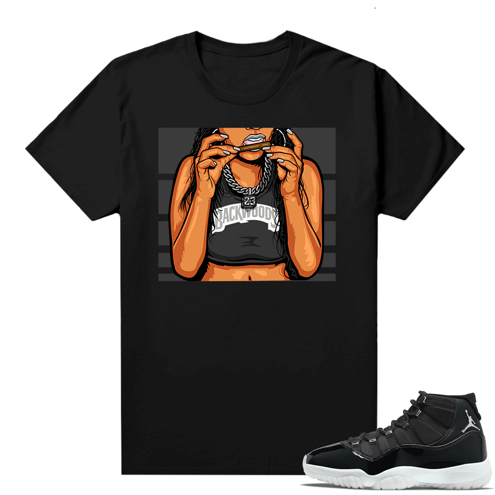 Jordan 11 Jubilee Match Sneaker Tees Shirts - Black - Backwoods